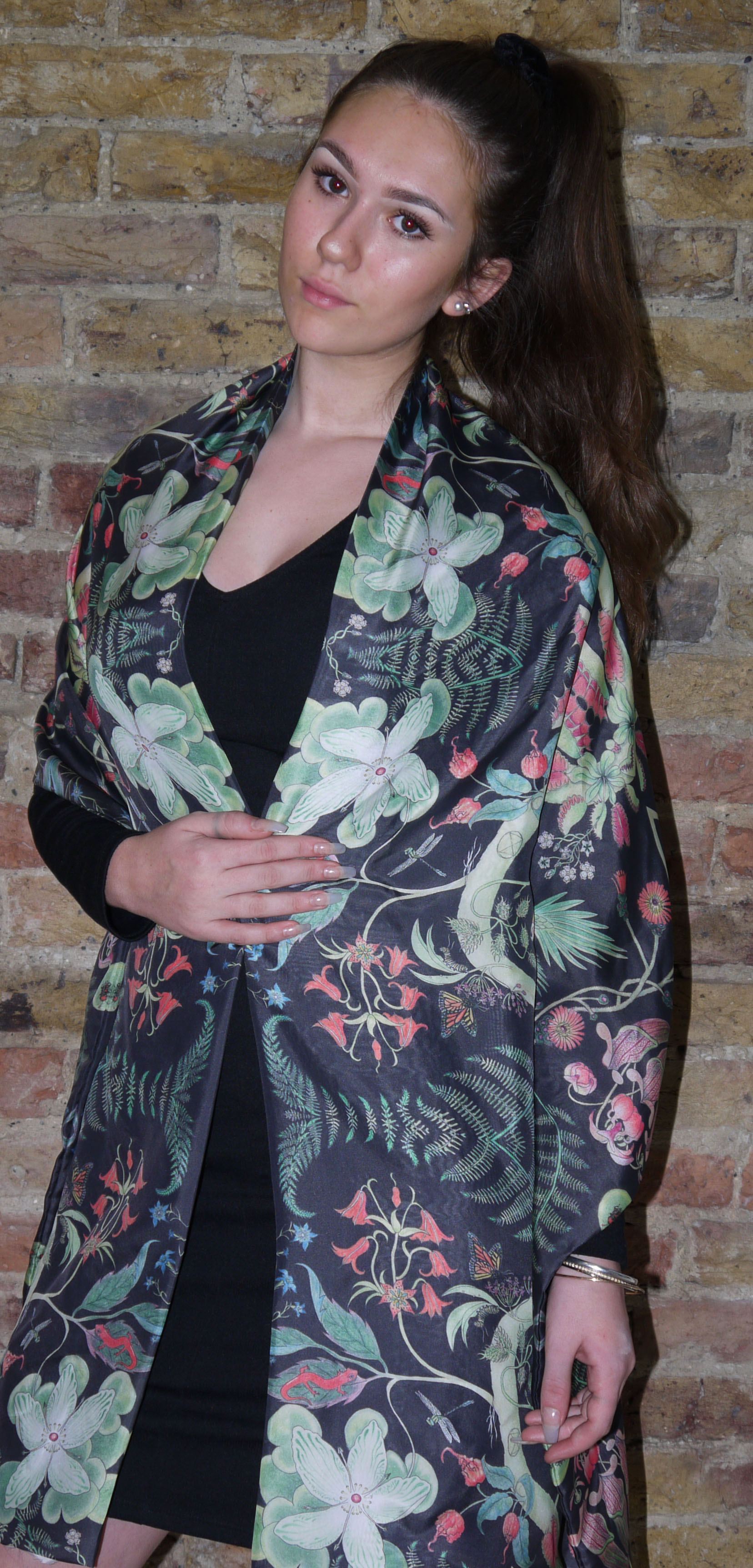 Carolina Parakeet silk wrap